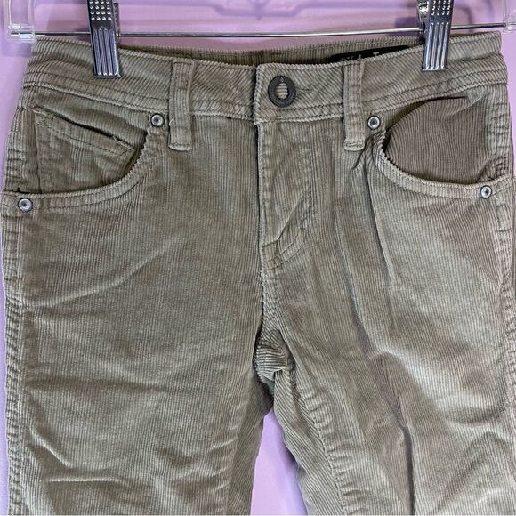 Volcom Chino Pants Sage Green Ribbed Corduroy Straight Leg Womens Size 24 - Picture 2 of 8